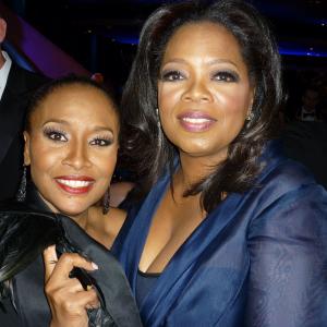 Jenifer Lewis and Oprah Winfrey at the 2010 Academy Awards ceremony in Los Angeles