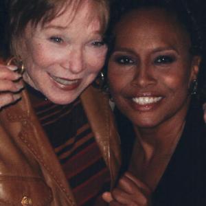 Jenifer Lewis gets a visit backstage from Shirley MacLaine following her one woman show, 