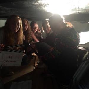Adi Globus, Callie Harlan, Claire Hampsey, Nadia Alexander and Jowin Marie on the set of 'Perception'