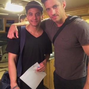 With James Carpinello on set of The Dunning Man