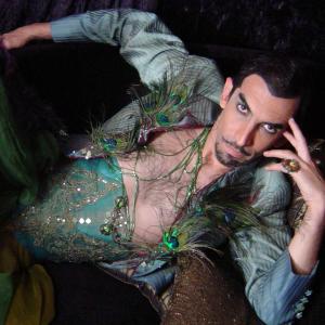 Hernán del Riego in Cabaret Songs by Unexpected Authors, costume design: Eloise Kazan, Mexico City 2007
