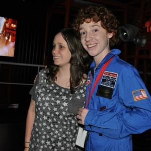Morgan Duffey 2012 with Grayson Russell on set of Space Warriors