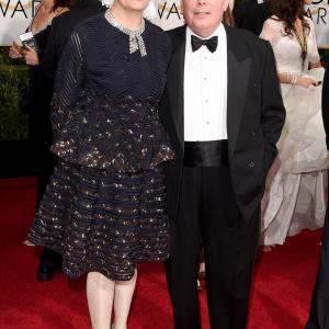 Julian Fellowes and Emma Joy at event of 72nd Golden Globe Awards 2015