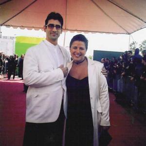Josselyne HermanSaccio and her husband Michael A Saccio at the Independent Spirit Awards 2004