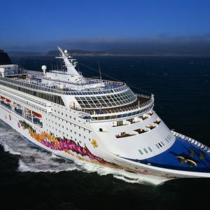 A little off shore for Norwegian Cruise Lines
