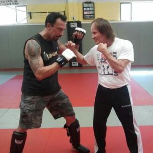 Andre RelentlessAlexsen training with Sensei Benny the Jet Urquidez world greatest kick boxer and instructor !