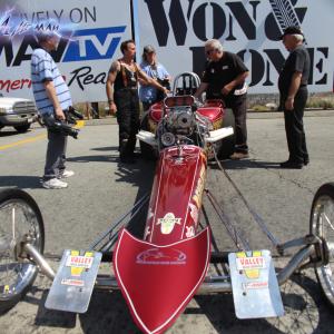 Adrenaline Man on set with Stormy and Formosa Mob !and Revolationdragster on drag strip Irvindale raceway ! God bless America !