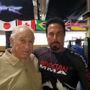 Adrenaline Man aka Andre Relentless Alexsen with SenseiUncle Gene Lebell Worlds Greatest Stunt Man Stunt Coordinator and JudoGrappling Instructor God bless America and all our troops and their families!