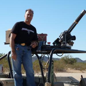 Andre Relentless Alexsen In AZ desert training with military and Dillon mini gun makers  God Bless America and all our Troops !