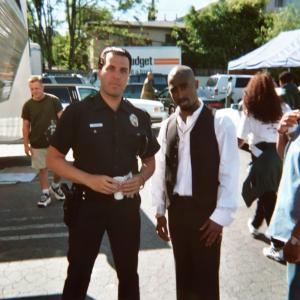 Andre Relentless Alexsen with friend Two Of Americas Most Wanted Gangster Party video On set with Tupac and Snoop Officer WilcoxStuntman God Bless America and all our troops !