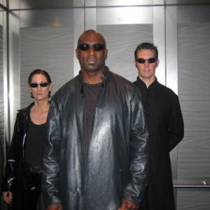 Ford as Trinity with Morpheus and Neo from the MATRIX