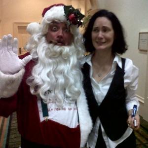 Greg Thompsons Bad Santa with slightly nervous Deb Smith Ford