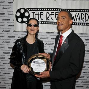 With celeb lookalike of Pres. Obama at The Reel Awards