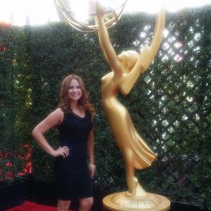 Delia Prieto in attendance at the 2015 Emmy Awards.