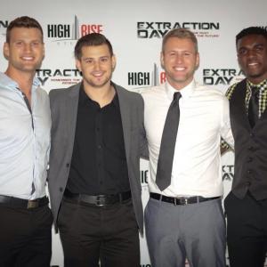 Jeremy Ninaber Ethan Mitchell and Matthew Ninaber at premiere of Extraction Day 2014