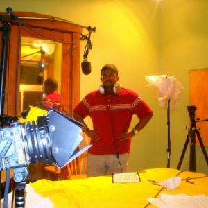 Edwin Francis Colon on the set of a production