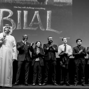 From Right Ayman Jamal Adewale AkinnuoyeAgbaje Patricia Heneine Khurram H Alavi Oliver Arnold Arif Jilani  Iqbal Haider at the 12th Annual Dubai International Film Festival