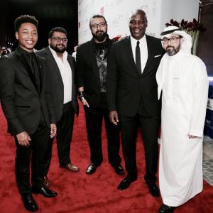 (From right) Jacob Latimore, Iqbal Haider, Khurram H. Alavi, Adewale Akinnuoye-Agbaje & Ayman Jamal at the 12th Annual Dubai International Film Festival.