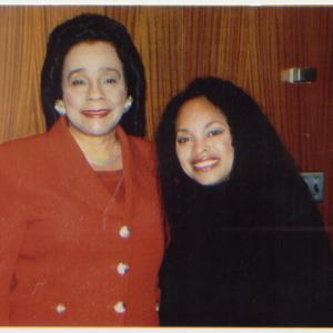 Tina Andrews with Coretta Scott King.