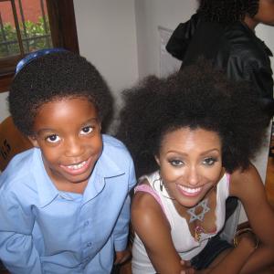 Alex with Kat Graham from Vampire Diaries and Honey 2