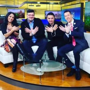 Albanian eagle on air of CTstyle morning TV show Channel 8