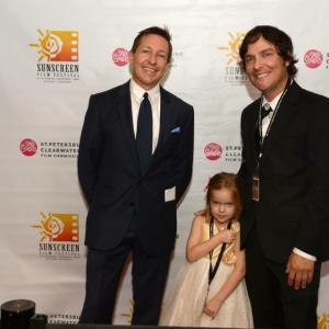With Film Commissioner Tony Armer and daughter Ellah Durliat Sunscreen Film Festival winner for Best Supporting Actress