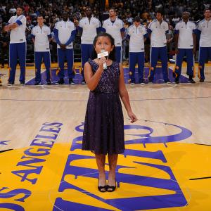 National Anthem Singer for Lakers October 9 2014