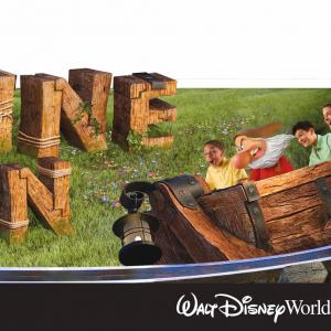 Eli Logue  Disney Mine Train campaign  billboard on highway campaign photo is used national for all print materials pertaining to ride