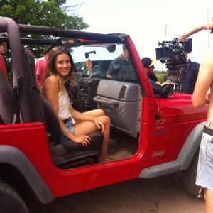 Lisa Solberg on set filming Brett Kissels music video Airwaves