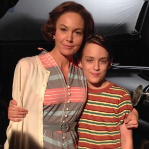 On the set of Trumbo with Diane Lane