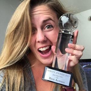 Winner Best Actress at WMIFF for work in The Dinner Short Film