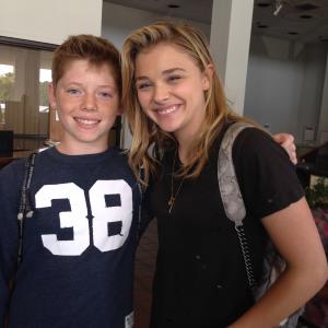 with Chloe Grace Moretz at the table read for The Fifth Wave