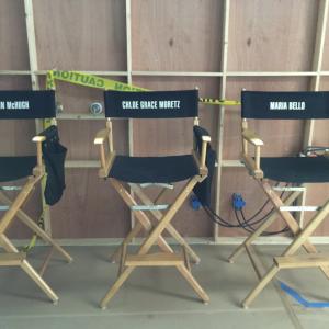 on set of The Fifth Wave