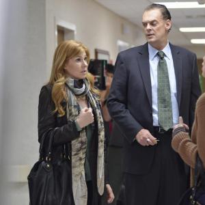 Jeremy Childs with Connie Britton and Judith Hoag on the set of Nashville season 1