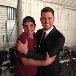 Rob and Michael Buble back stage at Sesame Street