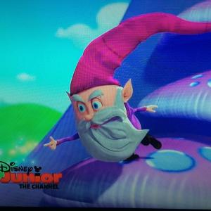 The Magic Gnome(Voiced by David Lodge), in action on Goldie & Bear. Disney's hit show on Disney Jr.
