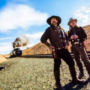 Virginia  Truckee Railroad Promo shoot Carson City NV 2015 Jack Waggon Left Billy Mayfield Right