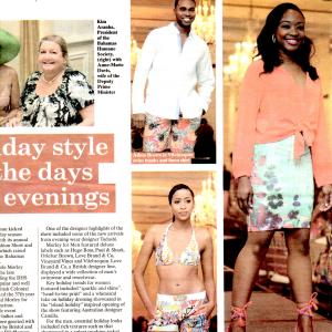 Modeling Vilebrequin swim trunks  linen shirt at Coles of Nassau  Morley for Men fashion show in aid of Bahamas Humane Society  Tuesday 24th November 2015 at The Hilton Hotel Nassau Bahamas Published in The Tribune Newspaper  Weekend Edition