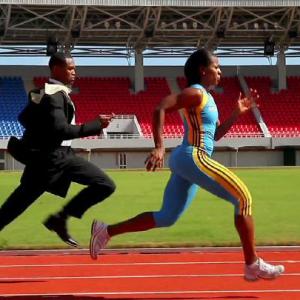 Still image of BTCs Bahamas Telecommunications Company Ltd 4G Its Here commercial with female Olympic Gold medalist sprinter Debbie FergusonMcKenzie