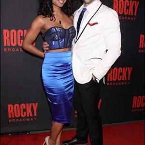Vince Oddo and Wife Lauren Lim Jackson at the Rocky Broadway Opening