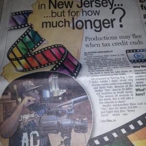 The second time being on the front page of the Atlantic City Press during the filming of The Urn