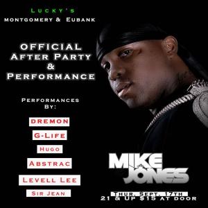 Official Poster for Mike Jones' Official After Party & Performance.