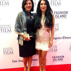 Saye Yabandeh and Co star Shohreh Aghdashloo at the screening of their movie Silk