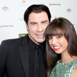 Krystle Presenting at the GDAY USA Awards with John Travolta