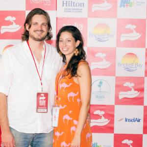 Marq Evans with wife Angela at the Aruba International Film Festival.