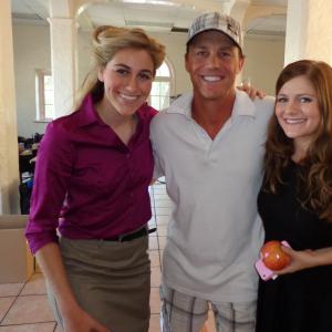 Brian Krause and Kate St Clair on the set of The Studio Club
