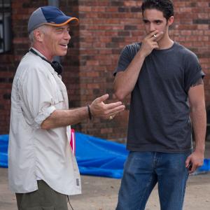 Mario Temes being directed by Herschel Weingrod on the set of the awardwinning short Last Wishes
