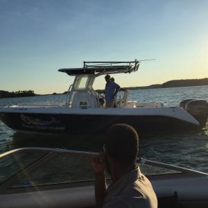 Sunset boat shoot  Lake Lanier  Gainesville GA