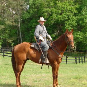 Ed as Confederate Cavalry officer