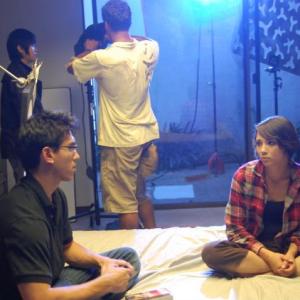 on the set of R.Aiko with Peter Jang, 2011